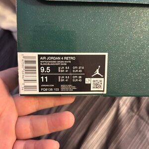 Jordan 4 Retro
Size 9.5
Oxidized Green
Brand New